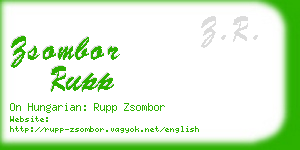 zsombor rupp business card
